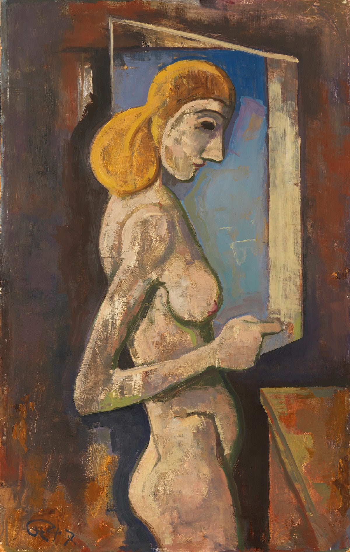 Karl Hofer - Nude at the Window (1947)