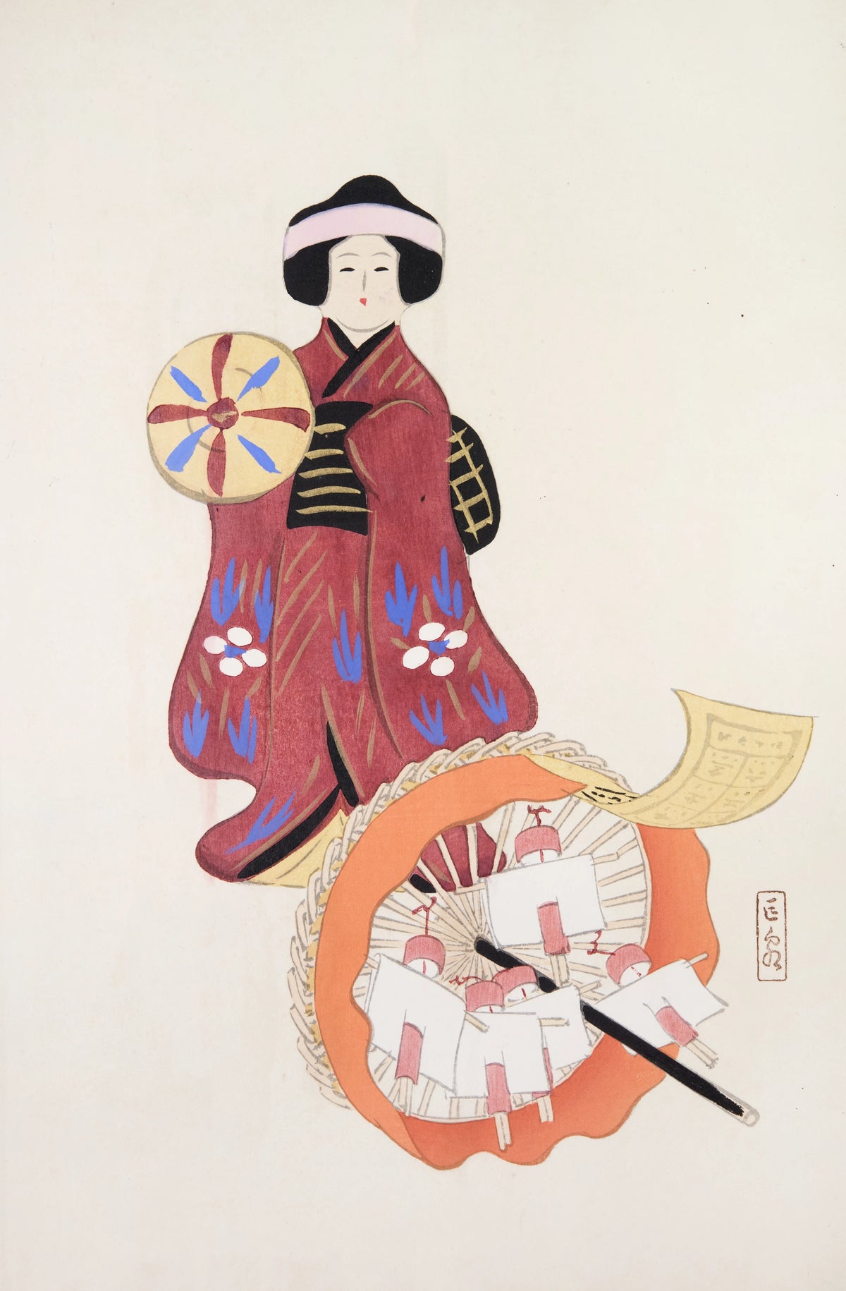 Kawasaki Kyosen - Kyosen's Collected Illustrations of Japanese Toys Pl.096 (1919)