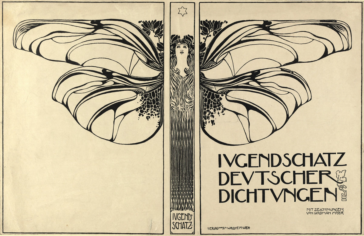 Koloman Moser - Buchillustrationen - Einbandentwurf für 'Jugendschatz deutscher Dichtung' (1897)