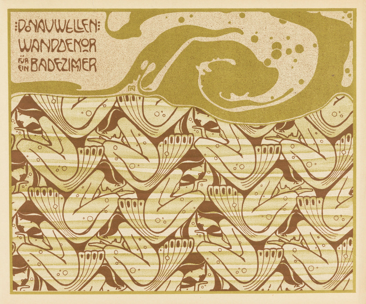 Koloman Moser - Donauwellen Wanddekor fur ein Badezimmer (Danube Wave Wall Decoration for a Bathroom) (1901)
