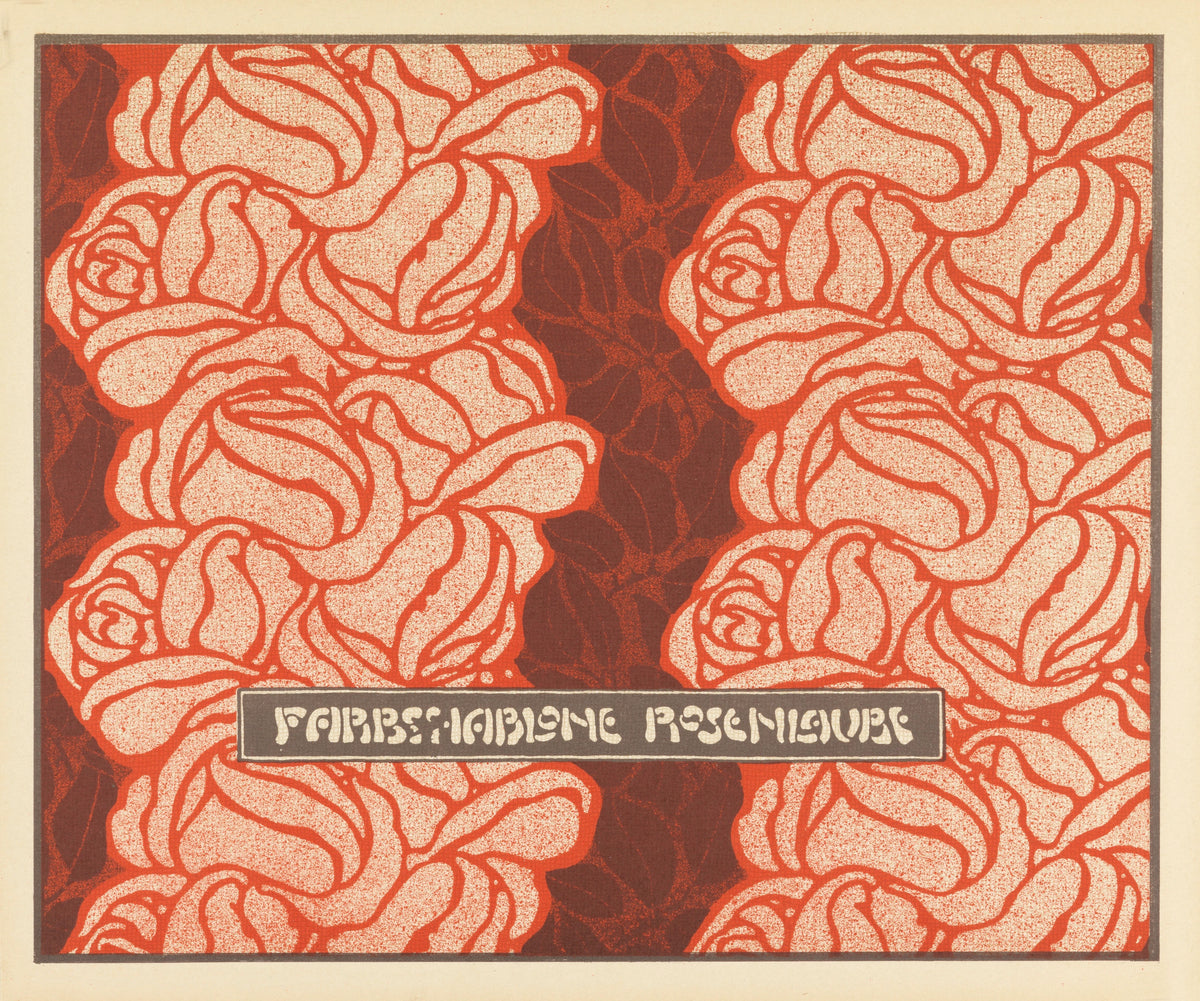 Koloman Moser - Farbschablone Rosenlaube (Rose Bower Color Stencil) (1901)