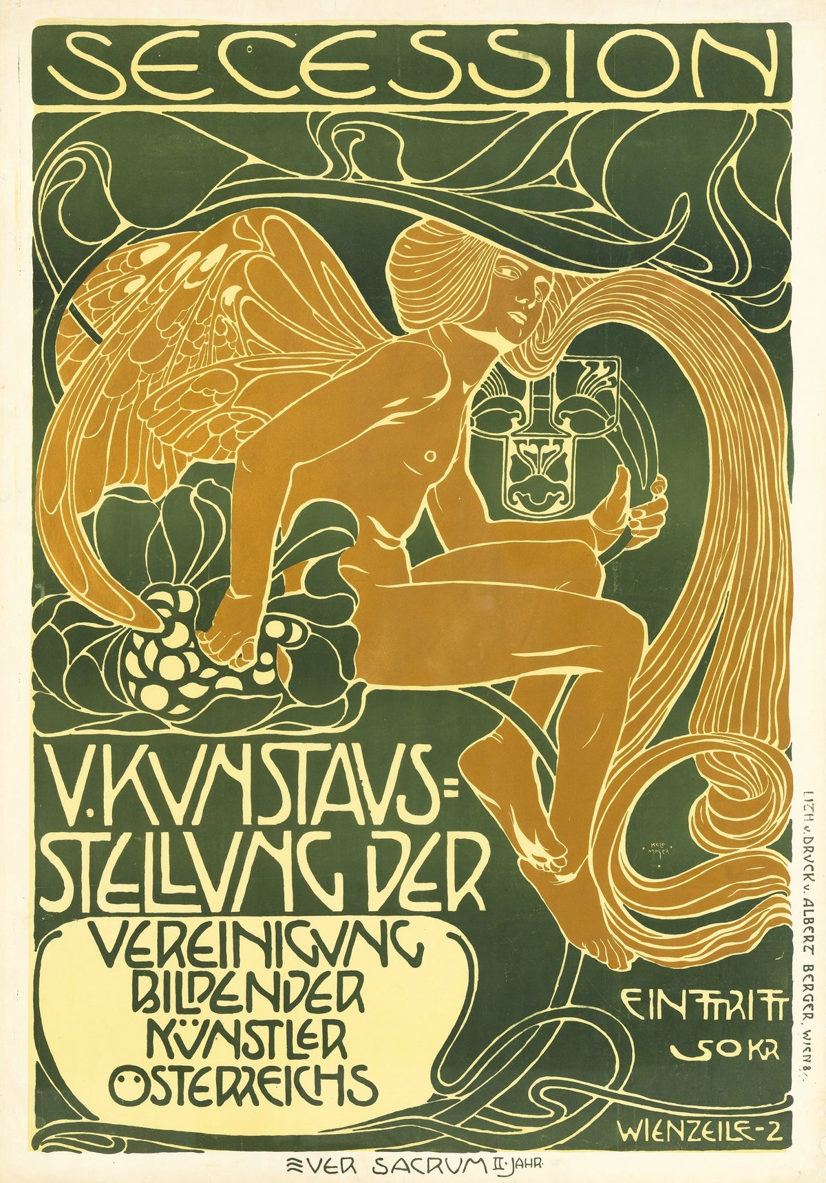 Koloman Moser - Plakat für die 5. Ausstellung der Secession (1899)
