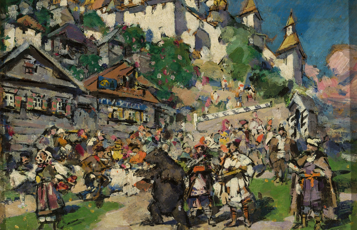 Konstantin Alexeevich Korovin - With bears in Siberia (1921)