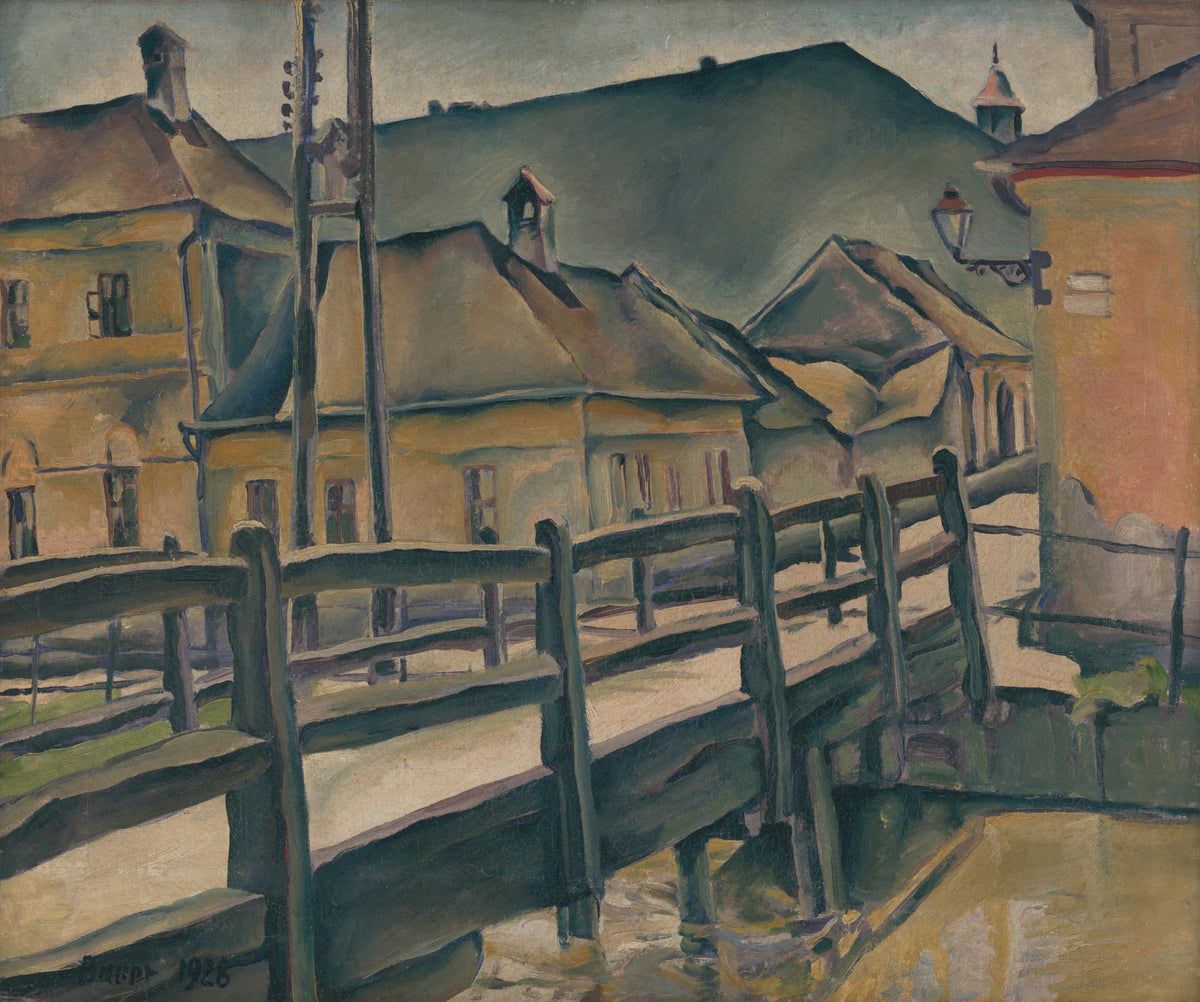 Konštantín Bauer - Garbiarska ulica v Košíciach (1928)