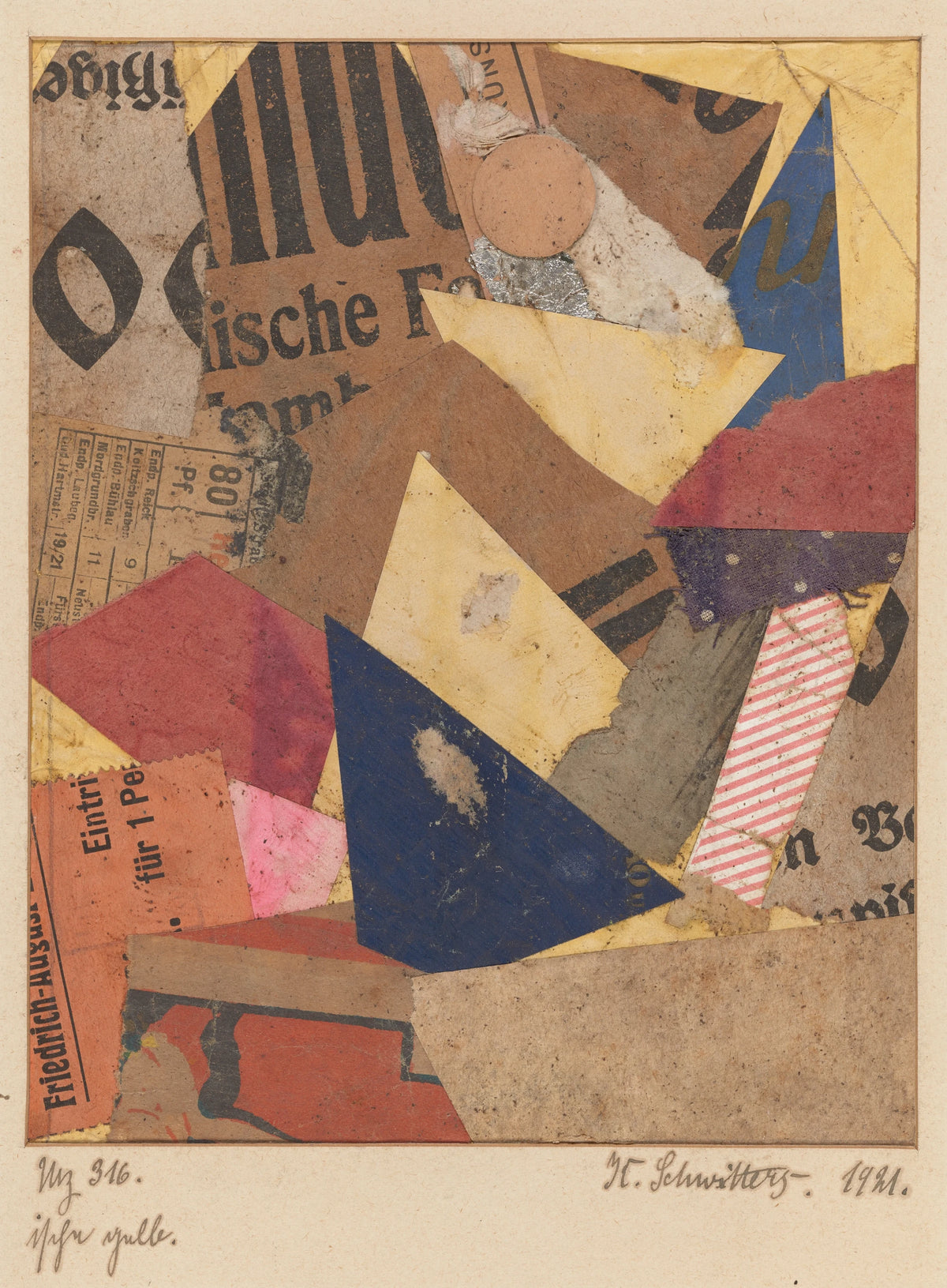 Kurt Schwitters - Mz 316 ische gelb (Mz 316 ische Yellow) (1921)