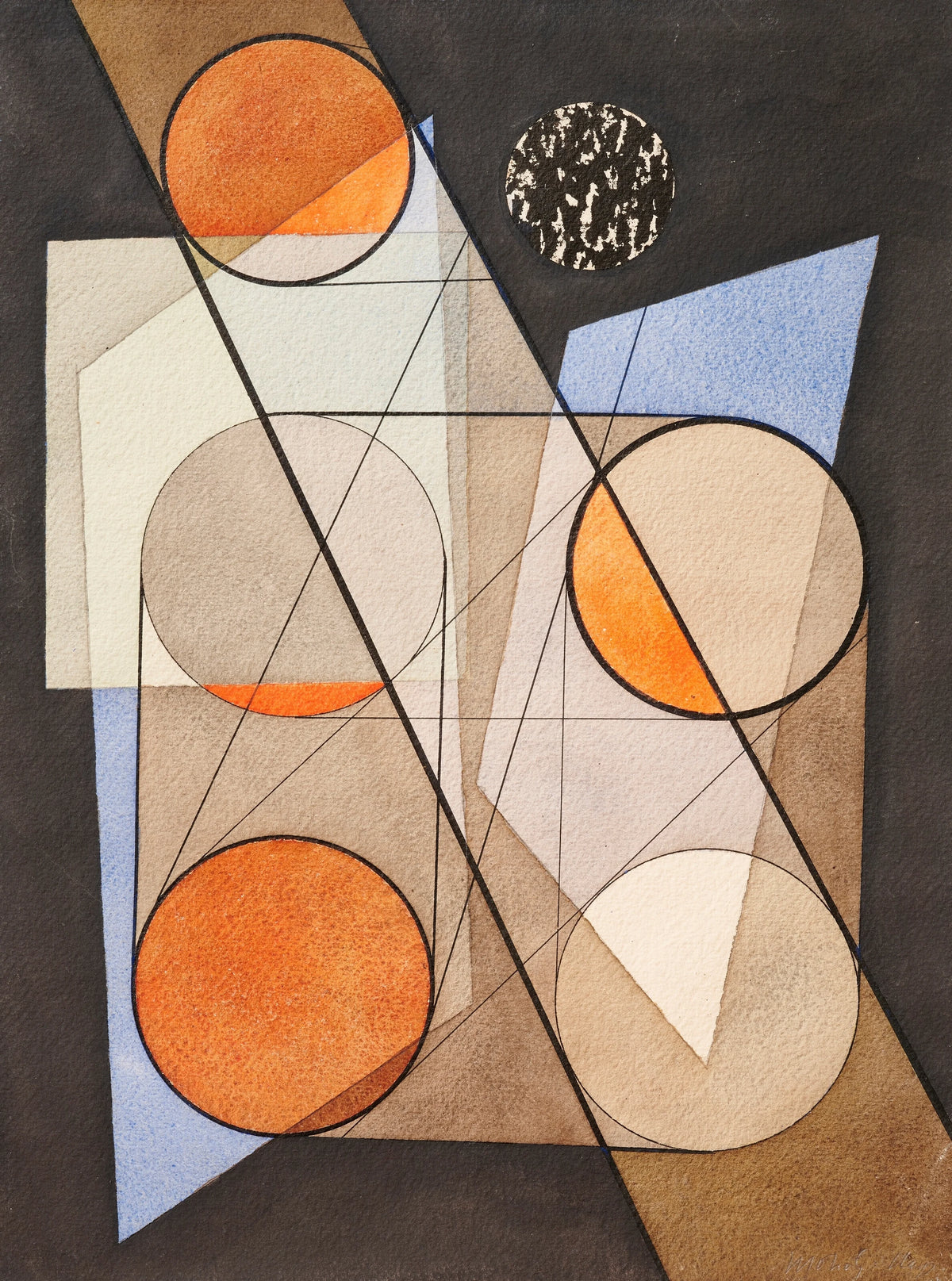 László Moholy-Nagy - Composition aux cercles symétriques (1932)