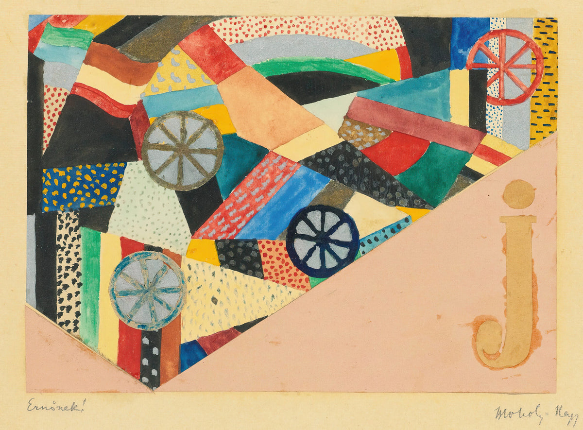 László Moholy-Nagy - Untitled (J Under Fields; For Ernst Kallai) (1920)