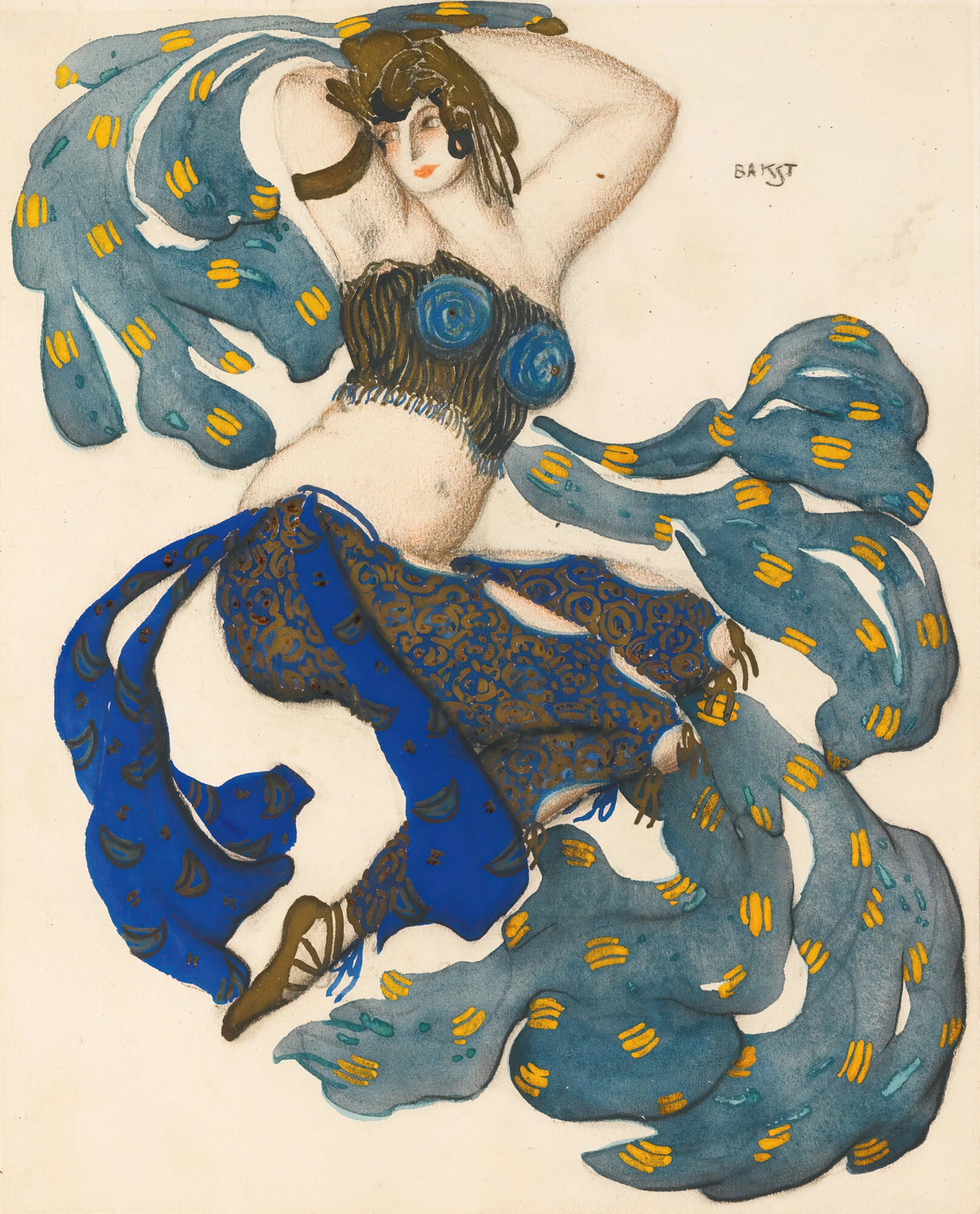 Léon Bakst - Costume Design For An Odalisque In Sheherezade