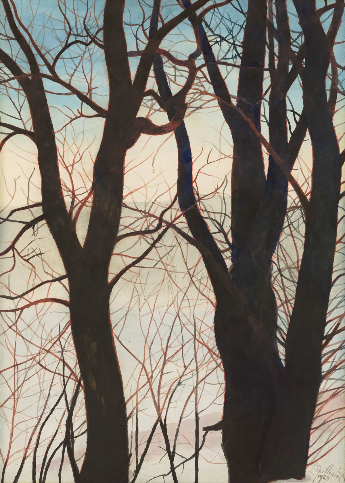 Léon Spilliaert - Bomen in de sneeuw (1929)