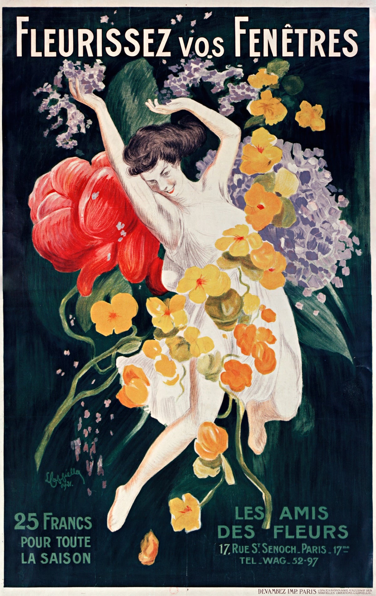 Leonetto Cappiello - Fleurissez vos fenêtres (1921)