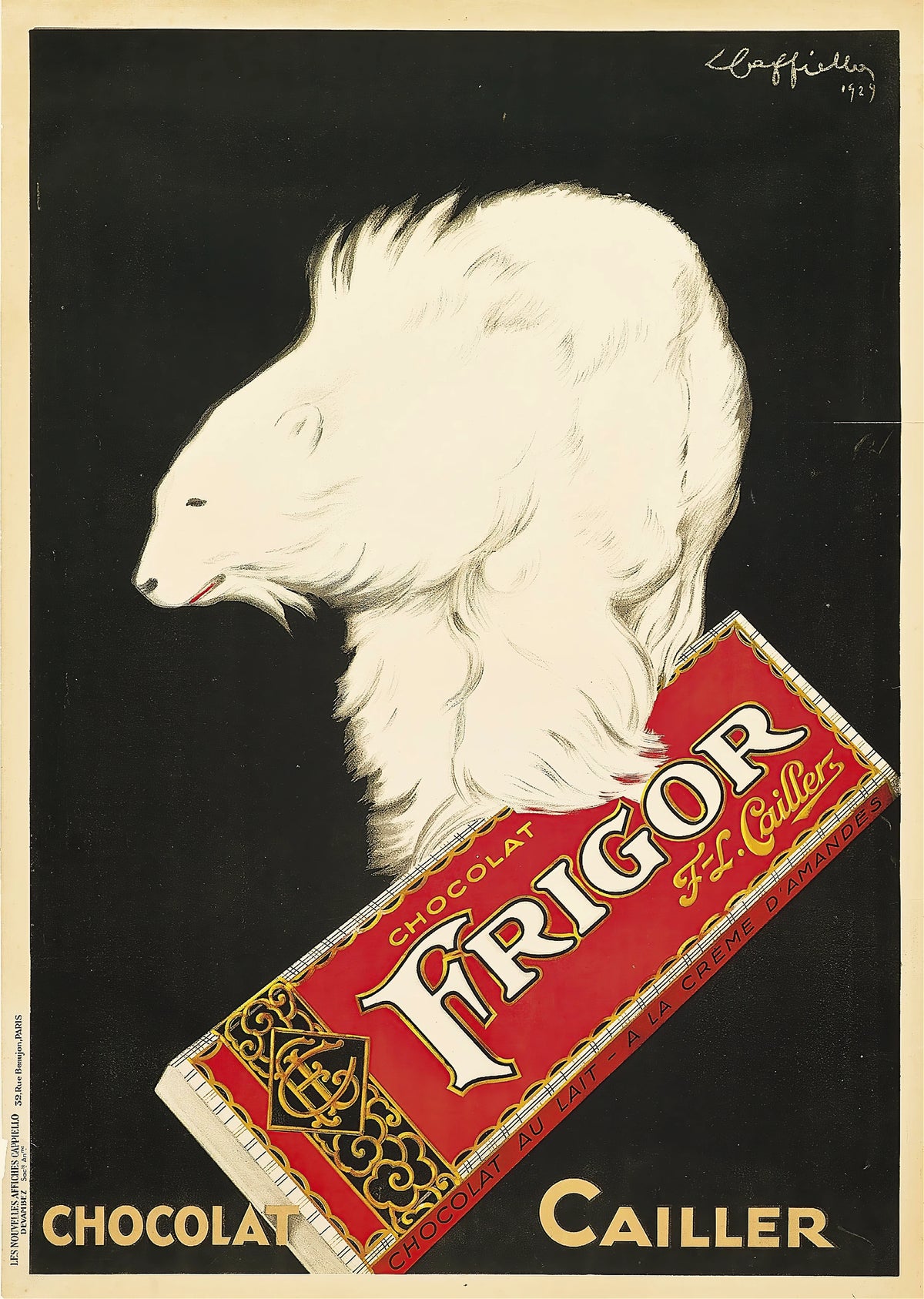 Leonetto Cappiello - Frigor, Chocolat Cailler (1929)