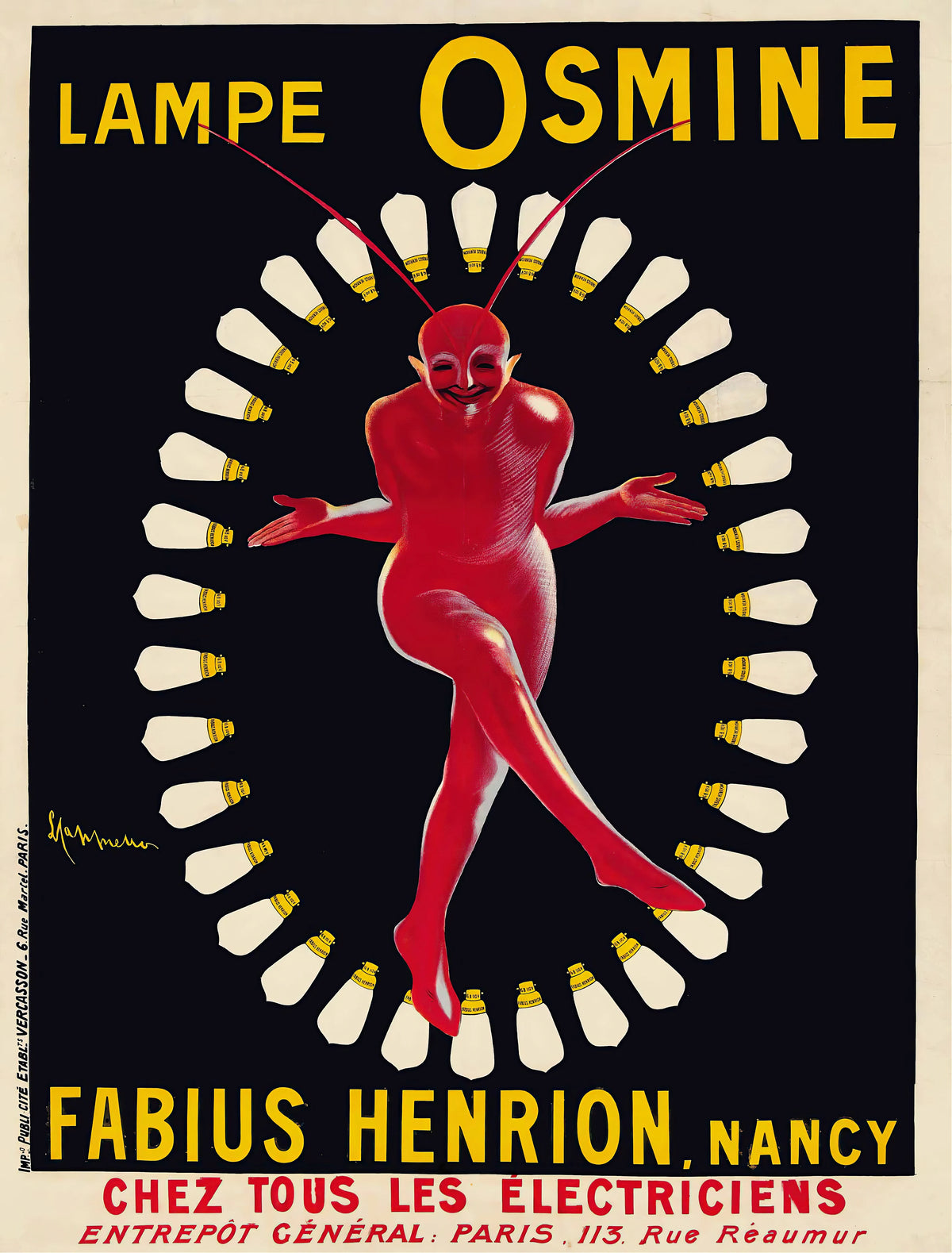 Leonetto Cappiello - Lampe Osmine (1910)