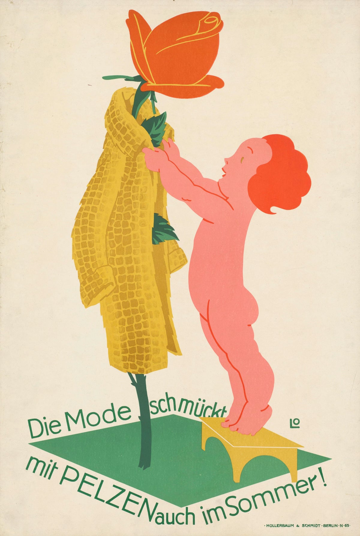 Louis Oppenheim - Die Mode schmückt mit Pelzen auch im Sommer (1910)