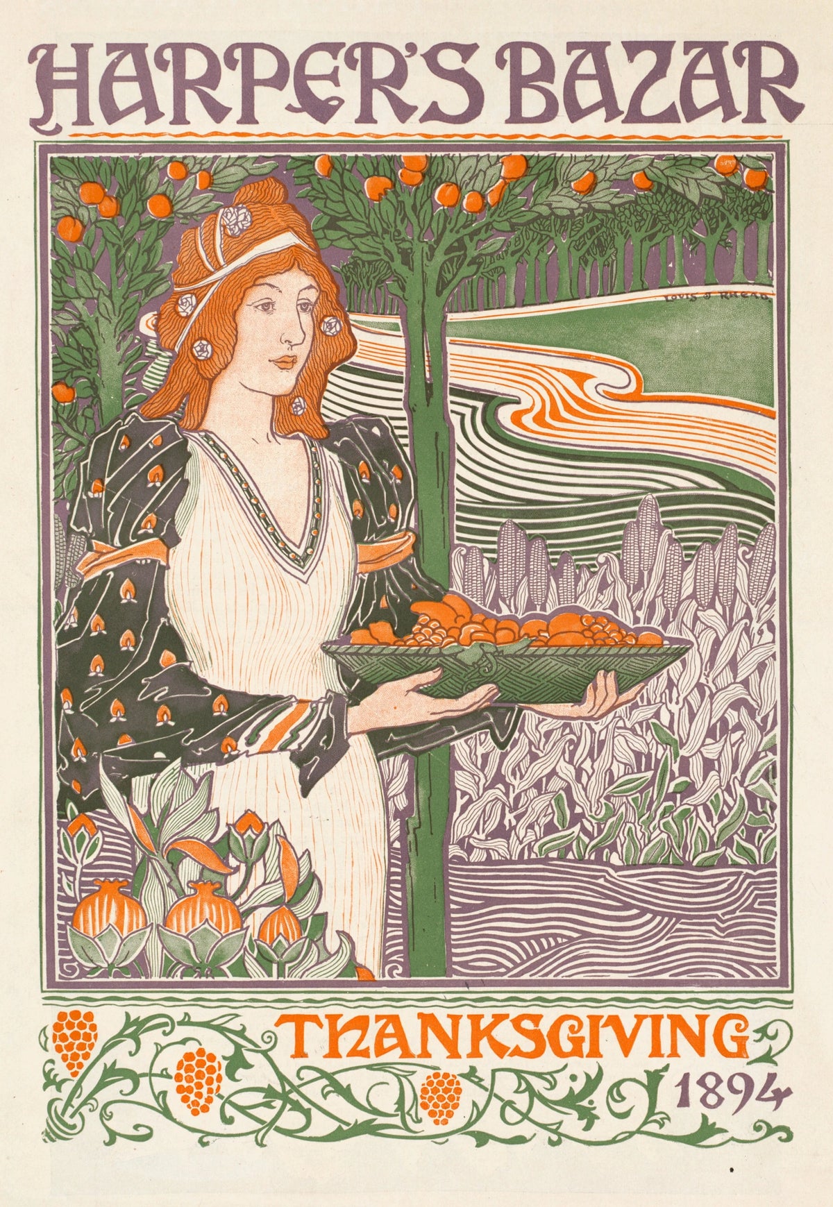 Louis Rhead - Harper's bazar Thanksgiving 1894 (1894)