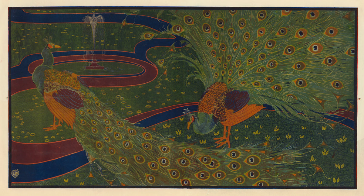 Louis Rhead - Paons (1897)