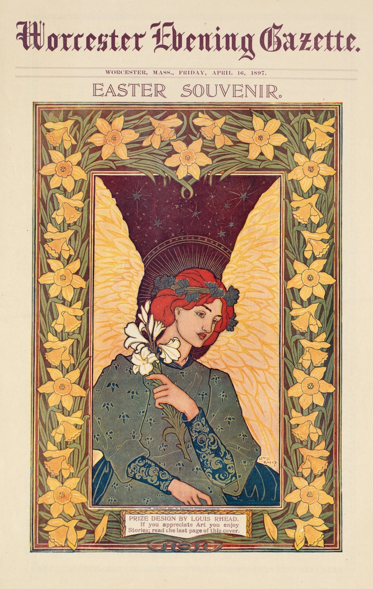 Louis Rhead - Worcester evening gazette. Easter souvenir (1896)