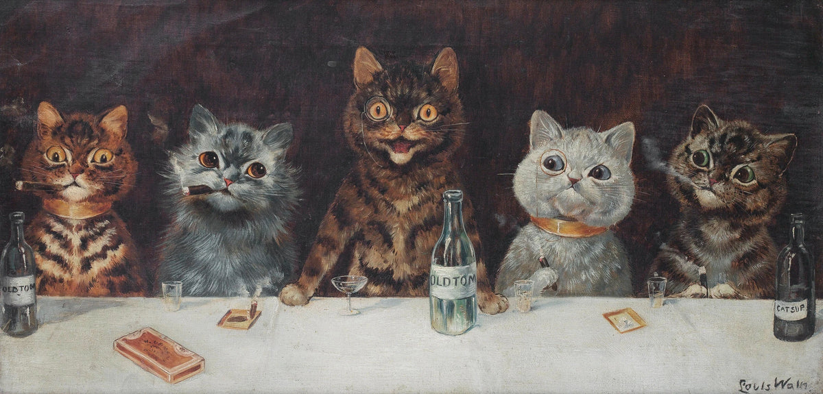 Louis Wain - The bachelor party (1896)