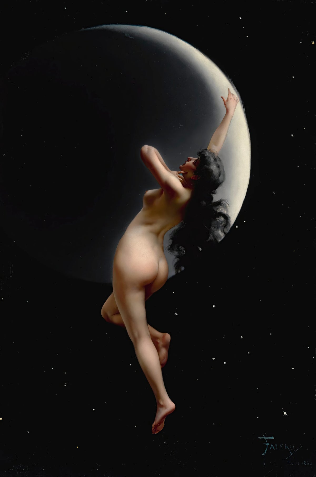 Luis Ricardo Falero - Night (1883)