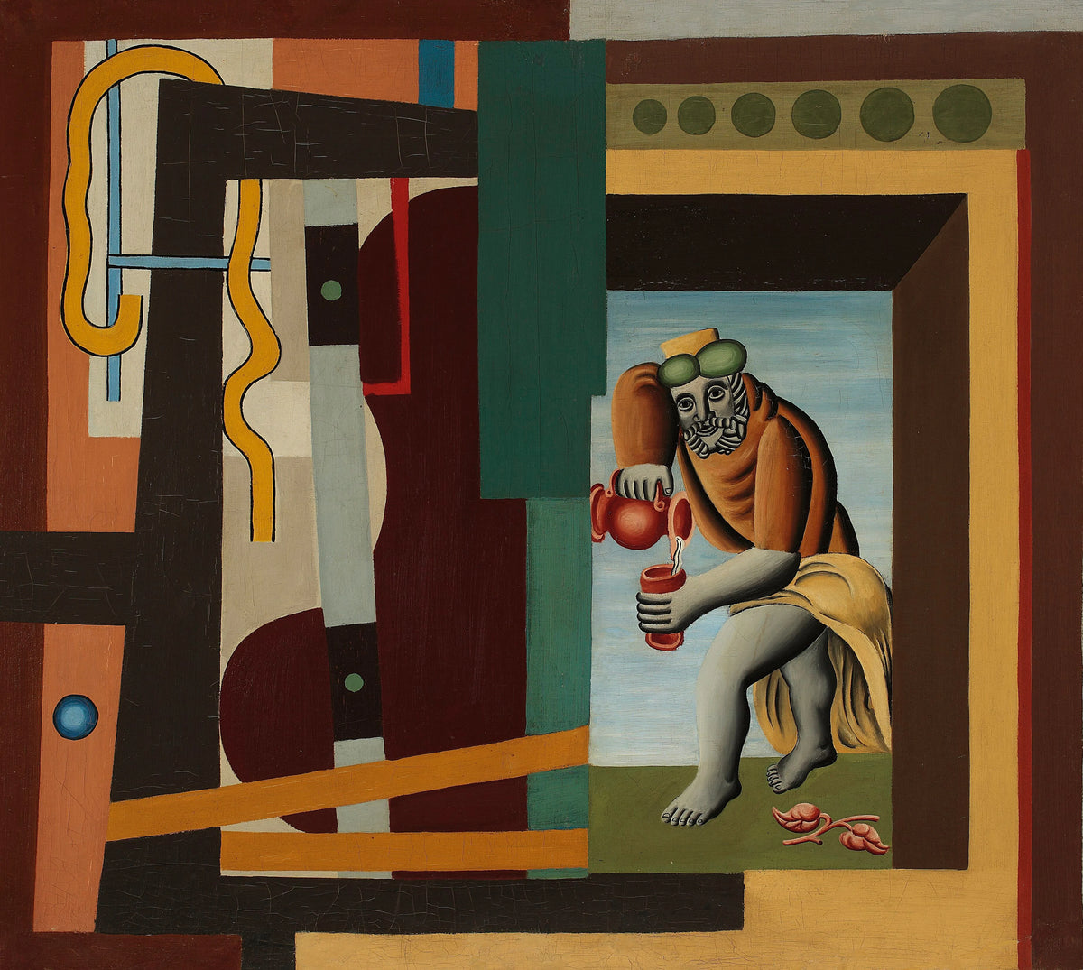 Marek Włodarski - Man pouring wine (1927)