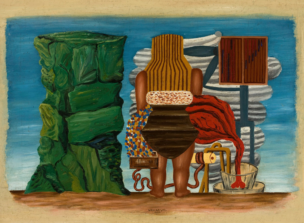 Marek Włodarski - Wizard near a green rock (1930)