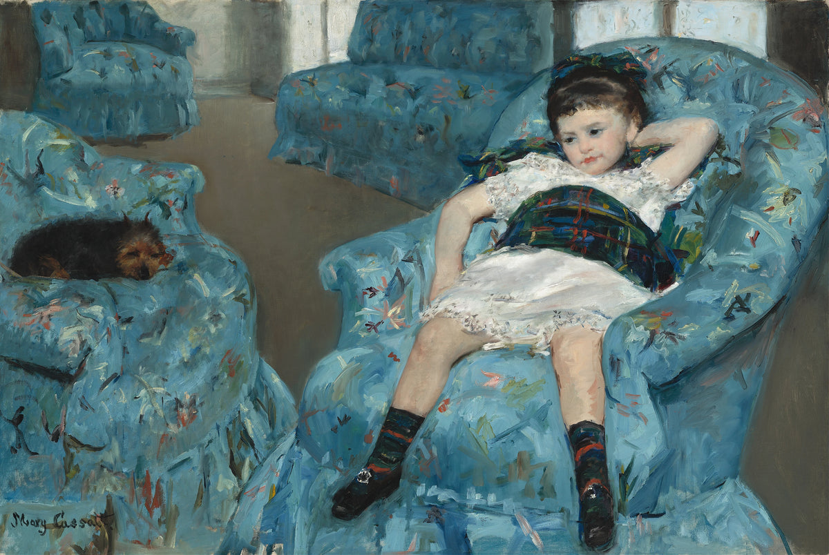 Mary Cassatt - Little Girl in a Blue Armchair (1878)