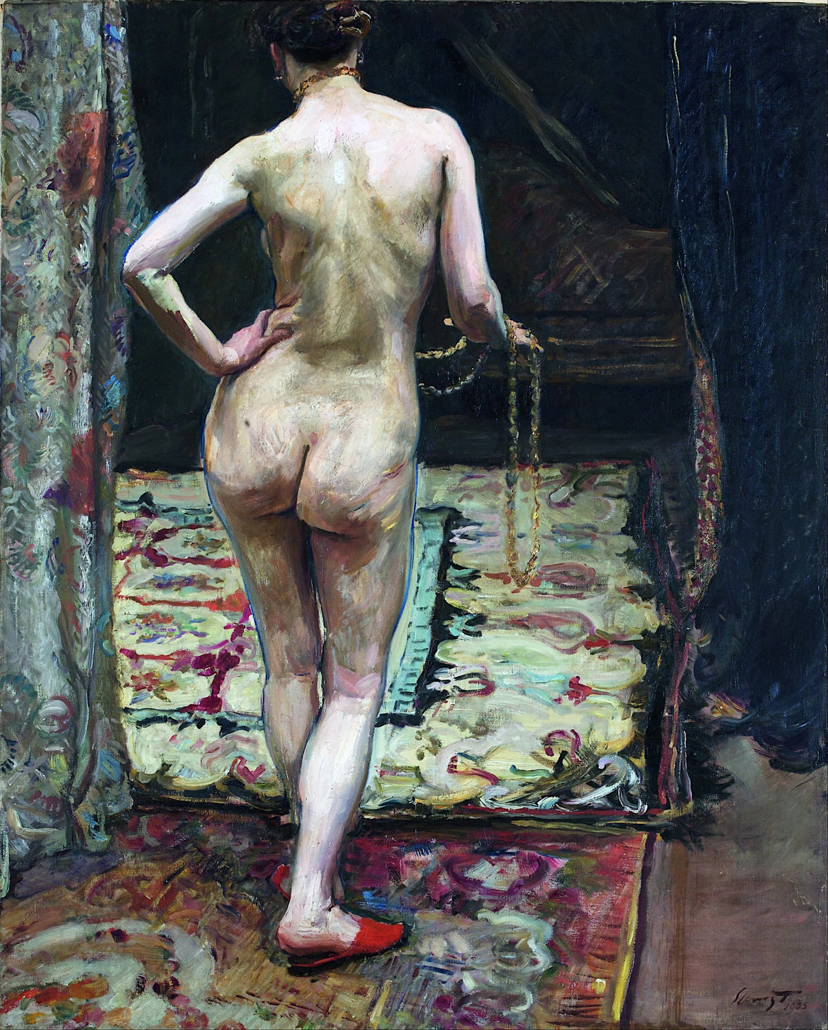 Max Slevogt - Female Nude from the Back (1905)