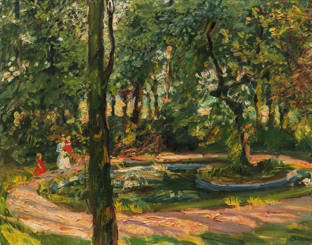 Max Slevogt - Kinder am Weiher (Garten in Godramstein) (1909)
