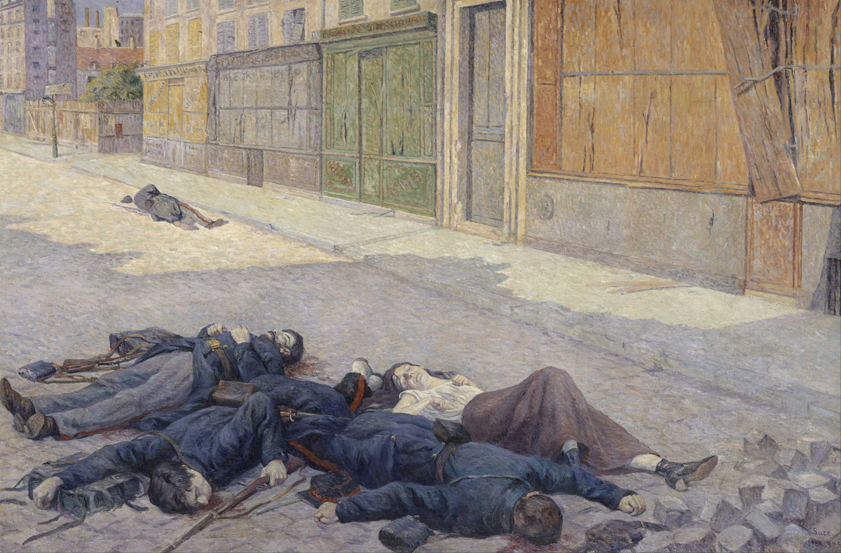 Maximilien Luce - A Street in Paris in May 1871 (between 1903 and 1906)