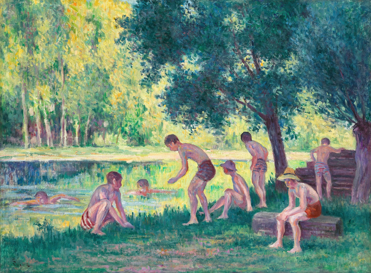 Maximilien Luce - Baignade dans la cure (1908)