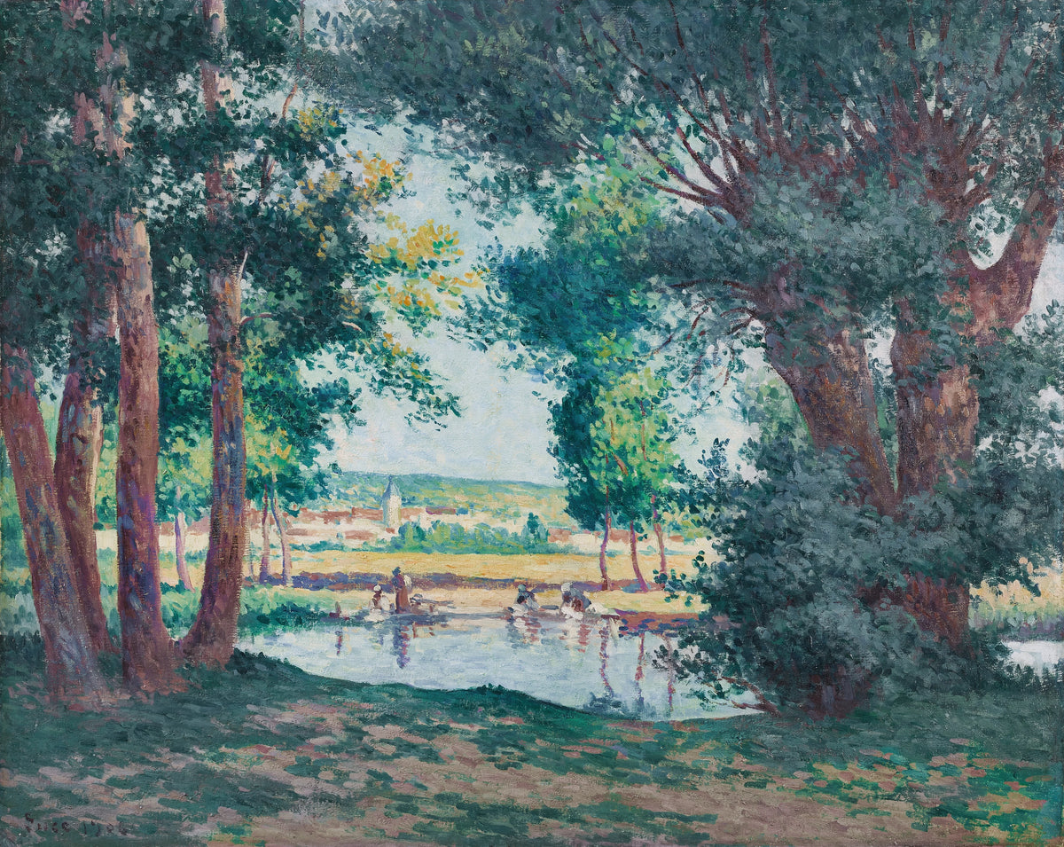 Maximilien Luce - Bessy-sur-Cure, les lavandieres au bord de l'eau (1906)