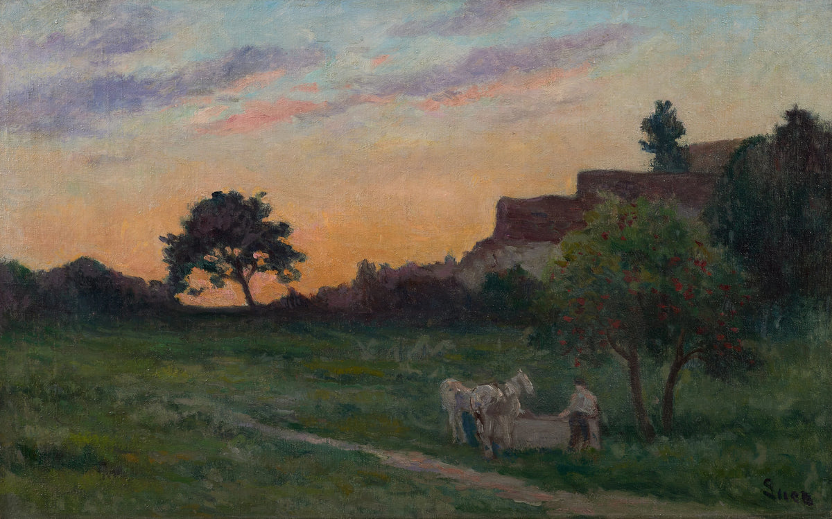 Maximilien Luce - Rolleboise, crépuscule (1924)