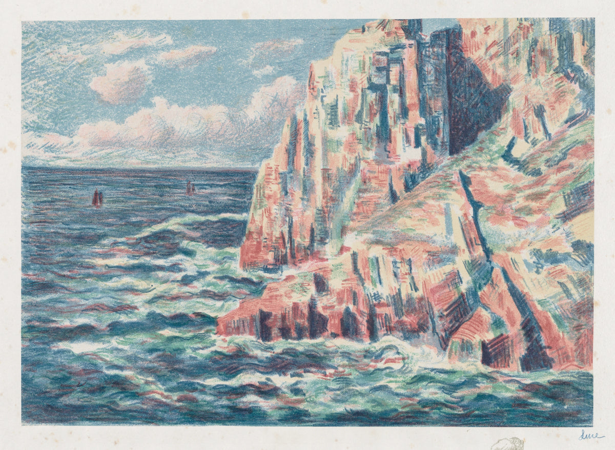 Maximilien Luce - The Sea at Camaret, The Red Rocks (1895)