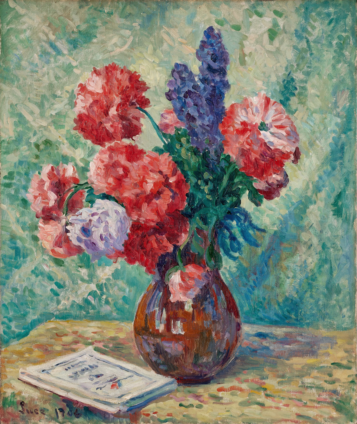 Maximilien Luce - Vase de fleurs (1906)