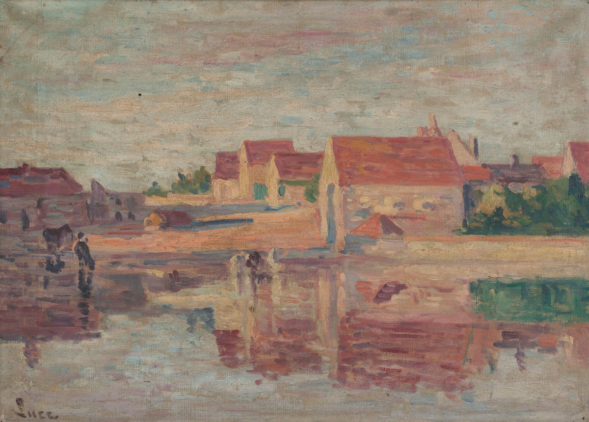 Maximilien Luce - Village au bord d'une rivière