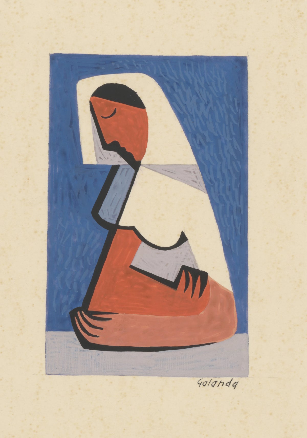 Mikuláš Galanda - A Girl at a Table (1936)