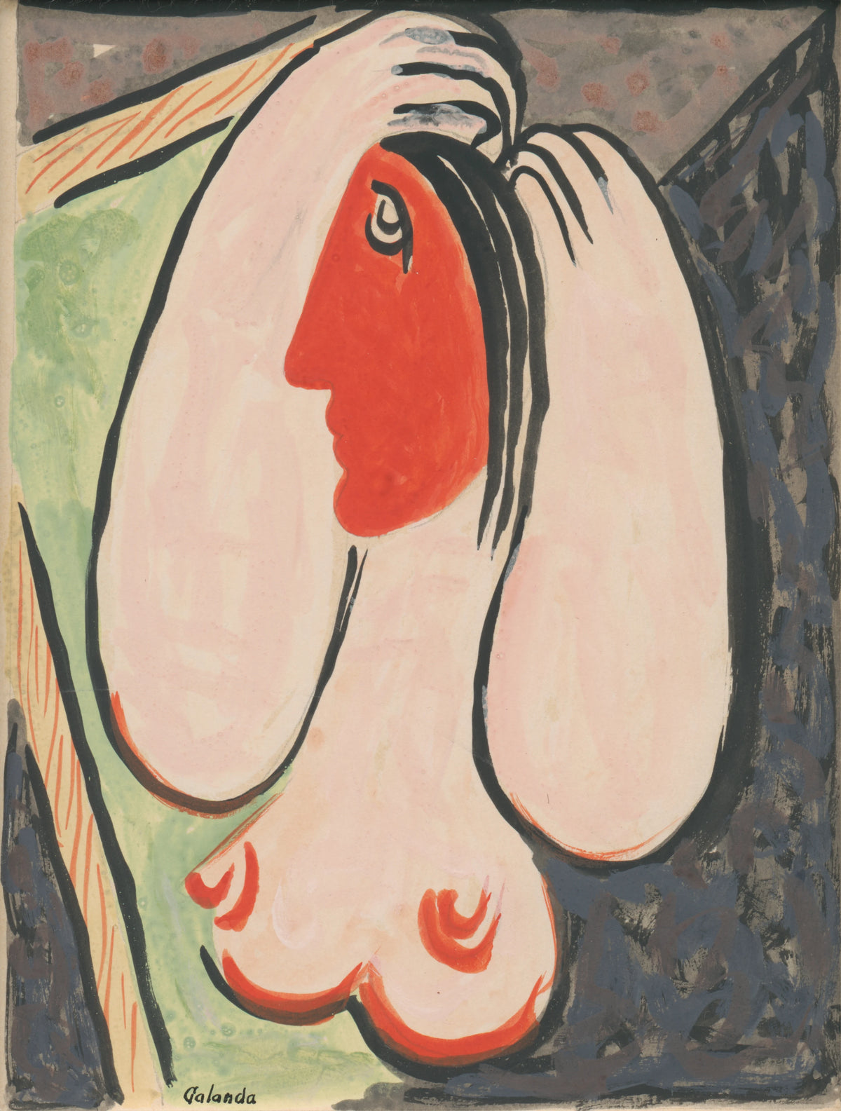 Mikuláš Galanda - In front of a mirror (1937-1938)