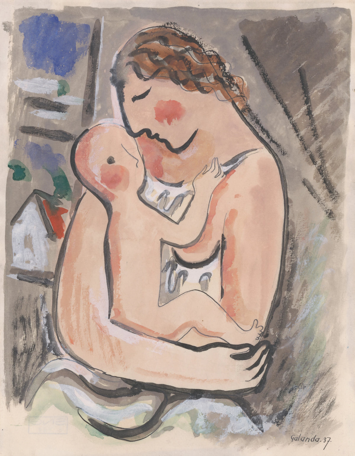 Mikuláš Galanda - Mother with a Child (1937)