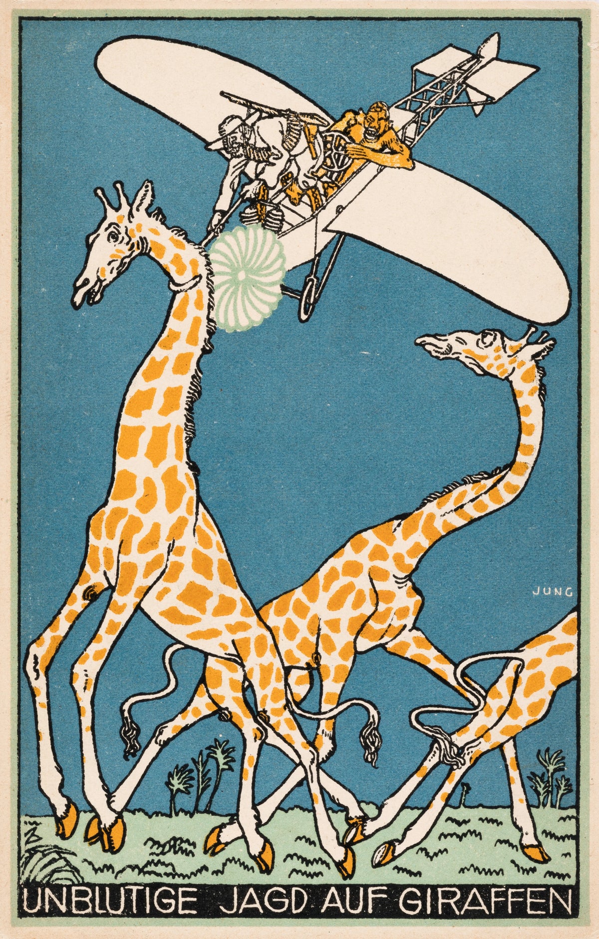 Moriz Jung - Nr. 339 Bloodless Giraffe Hunt (Unblutige Jagd auf Giraffen) (1911)