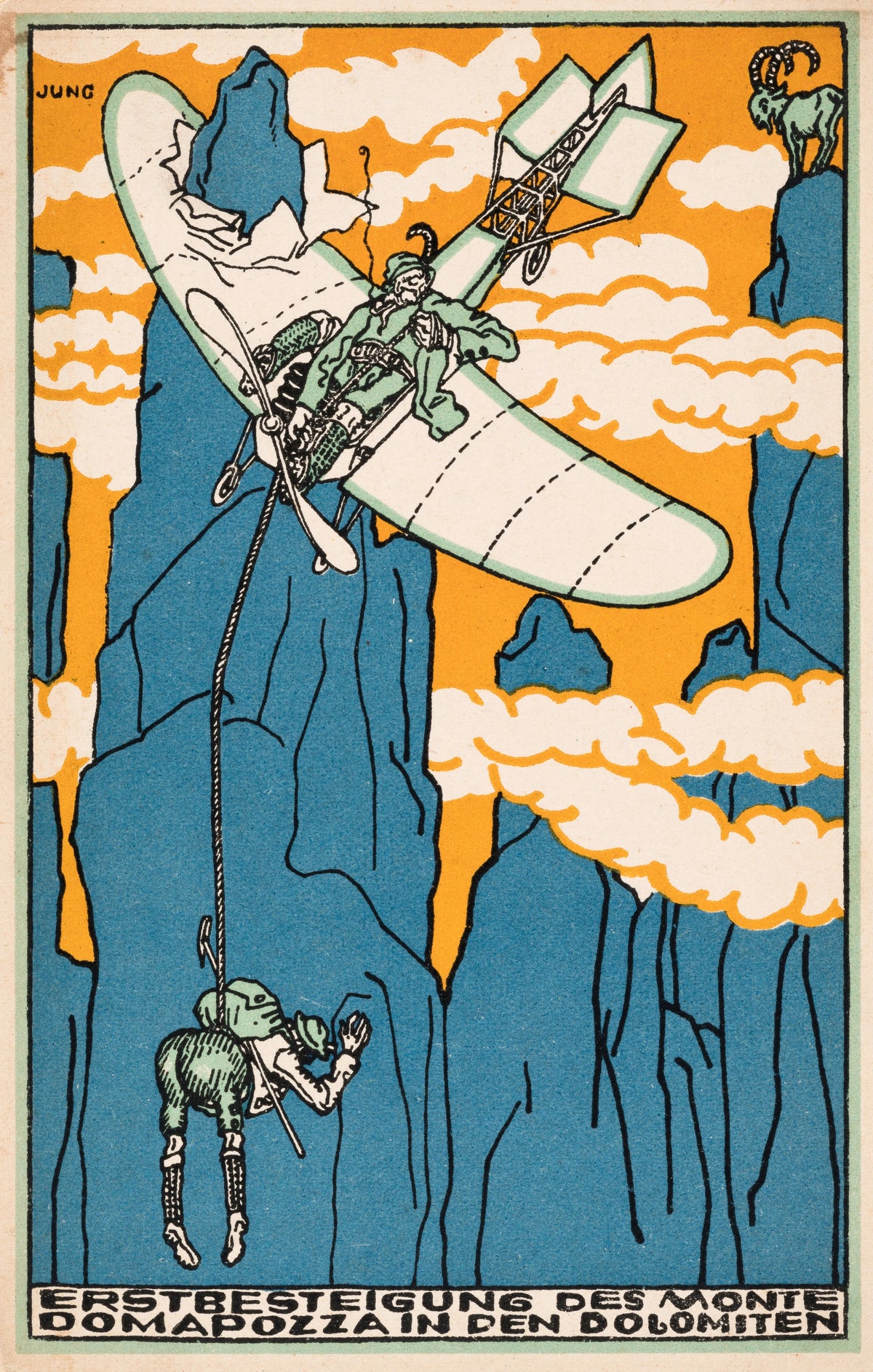 Moriz Jung - Nr. 343 Erstbesteigung des Monte Domapozza in den Dolomiten (First Ascent of Monte Domapozza in the Dolomites) (1911)