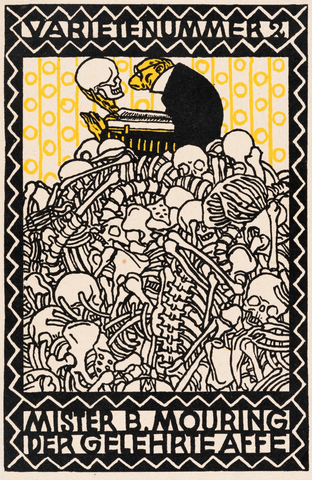 Moriz Jung - Nr. 96 'Varieténummer 2 Mr. B. Mouring der gelehrte Affe' (1907)