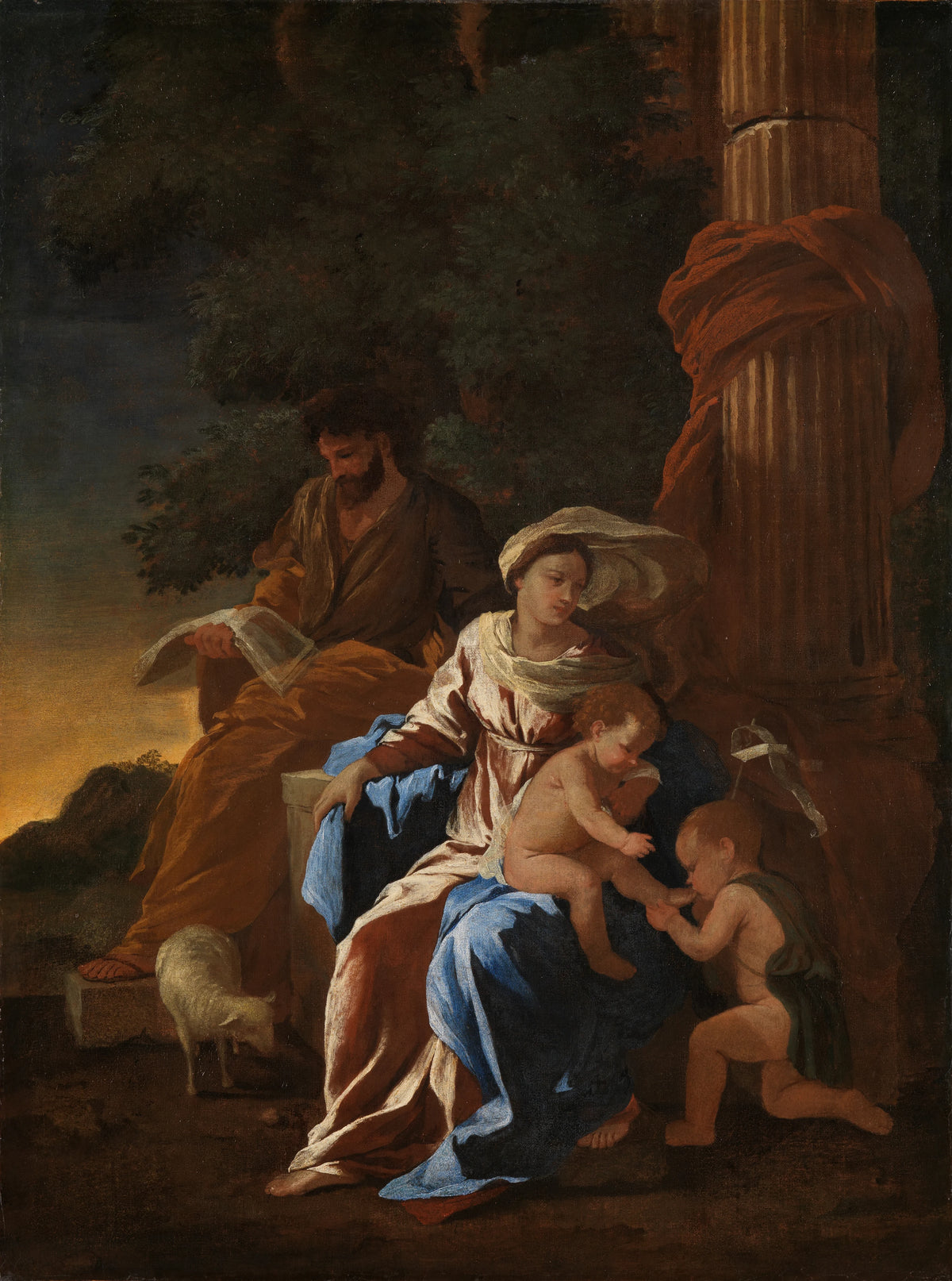 Nicolas Poussin - Die Heilige Familie mit dem Johannesknaben (circa 1628-1629)