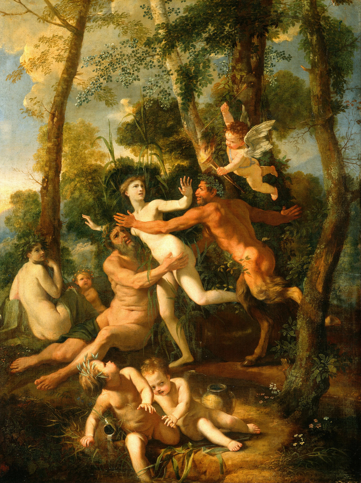 Nicolas Poussin - Pan and Syrinx (1637)
