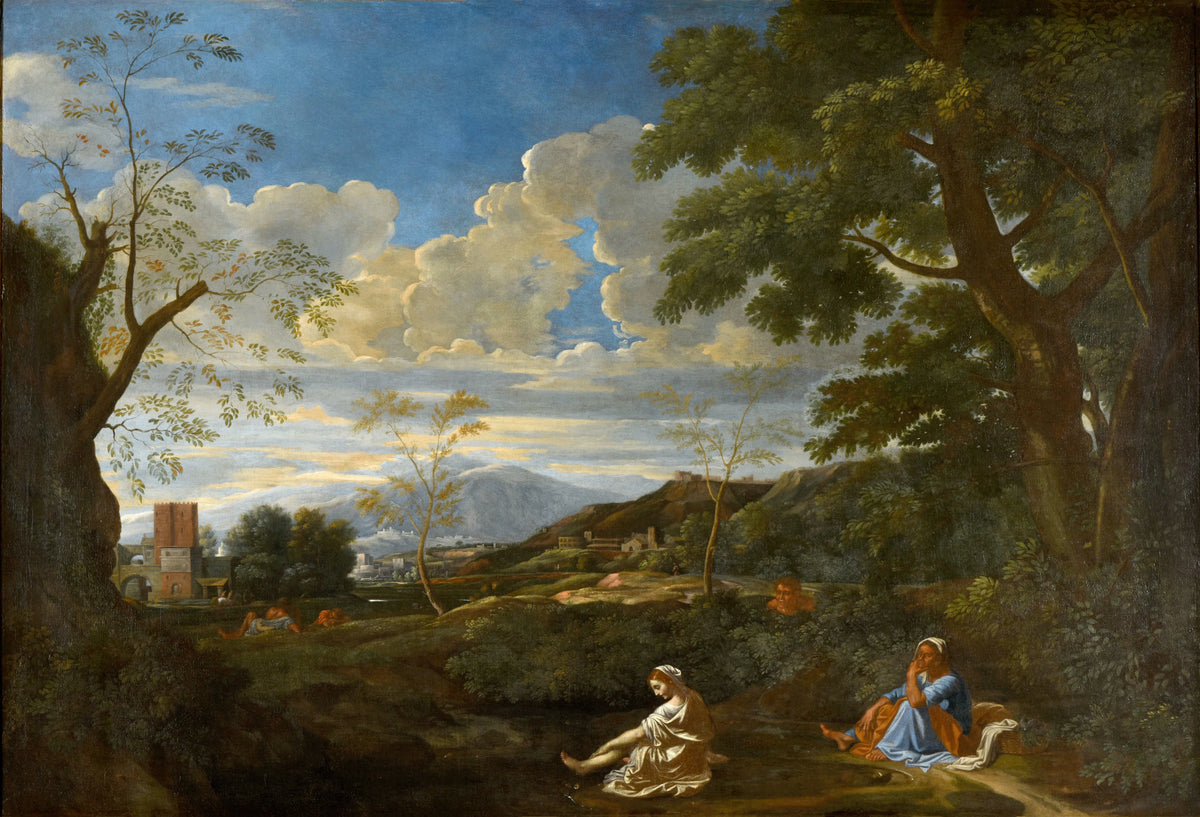 Nicolas Poussin - Paysage avec la femme qui se lave les pieds (1650)