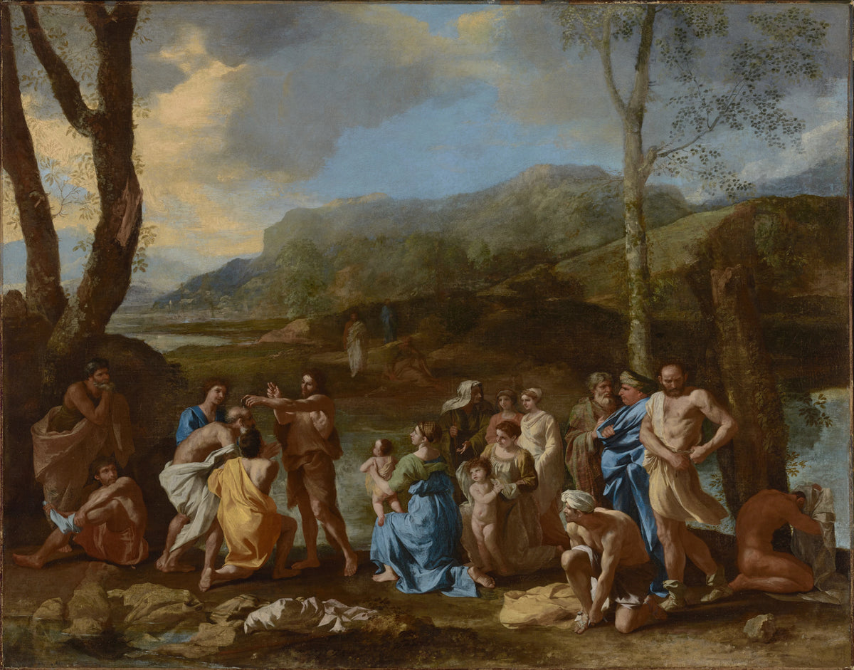 Nicolas Poussin - Saint John Baptizing in the River Jordan (about 1630s)
