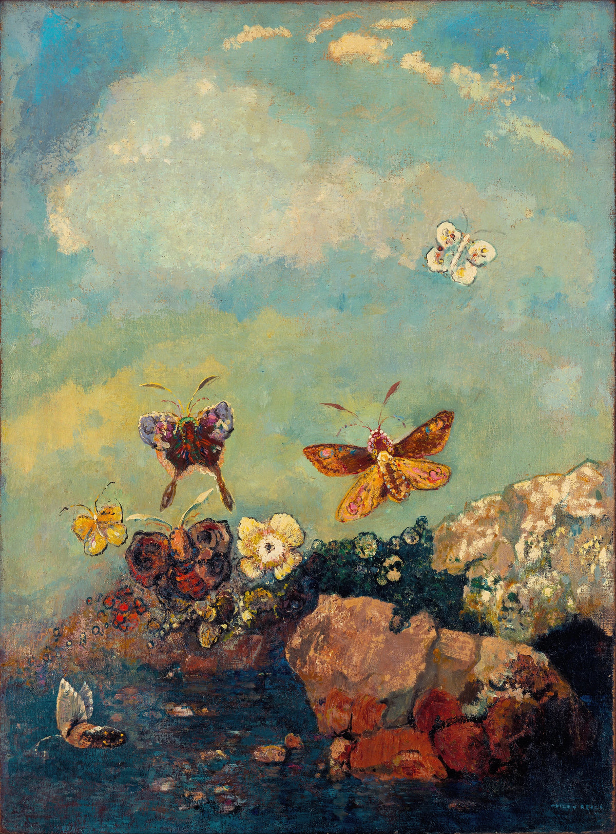 Odilon Redon - Butterflies (circa 1910)