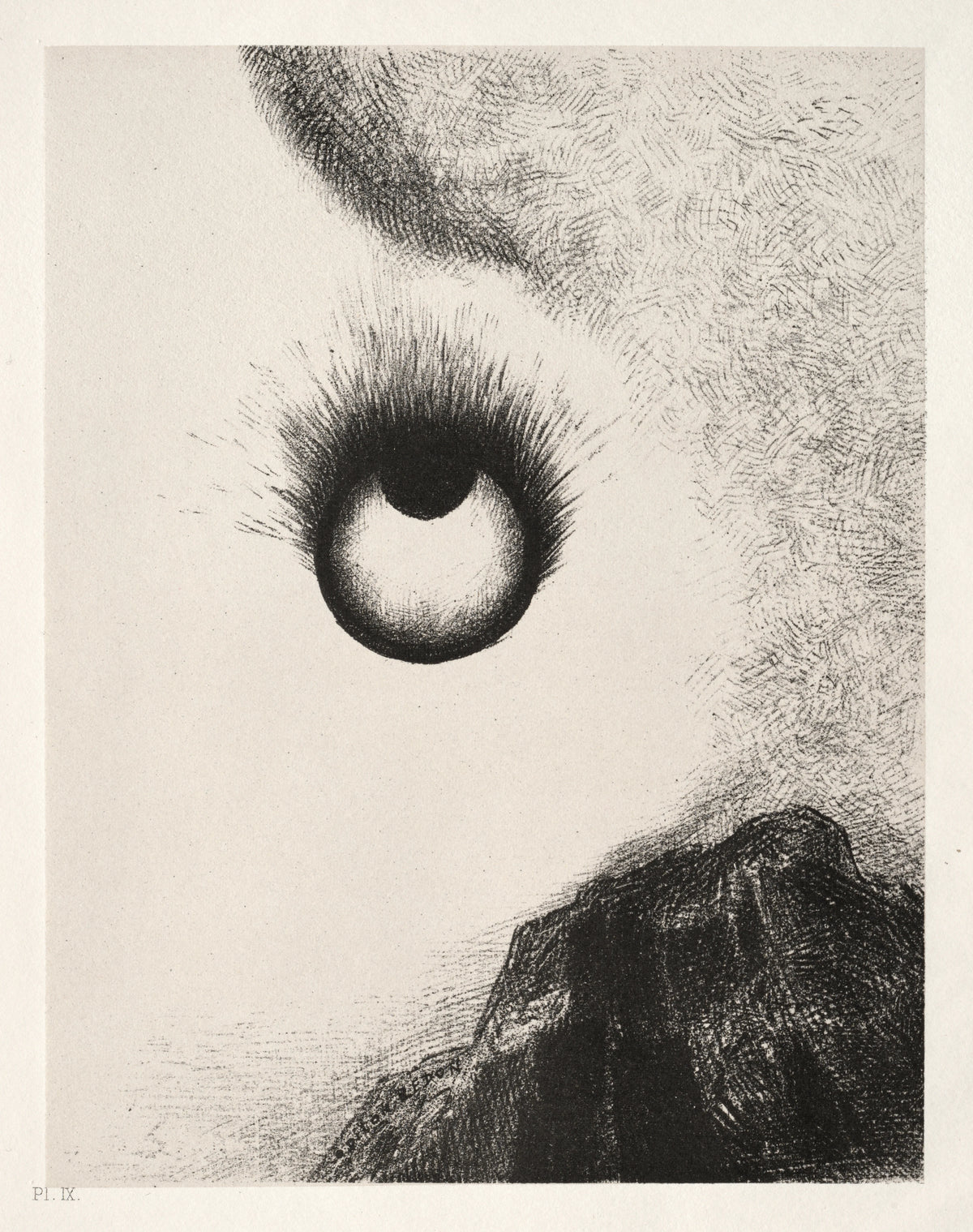 Odilon Redon - Everywhere Eyeballs are Aflame (1888)