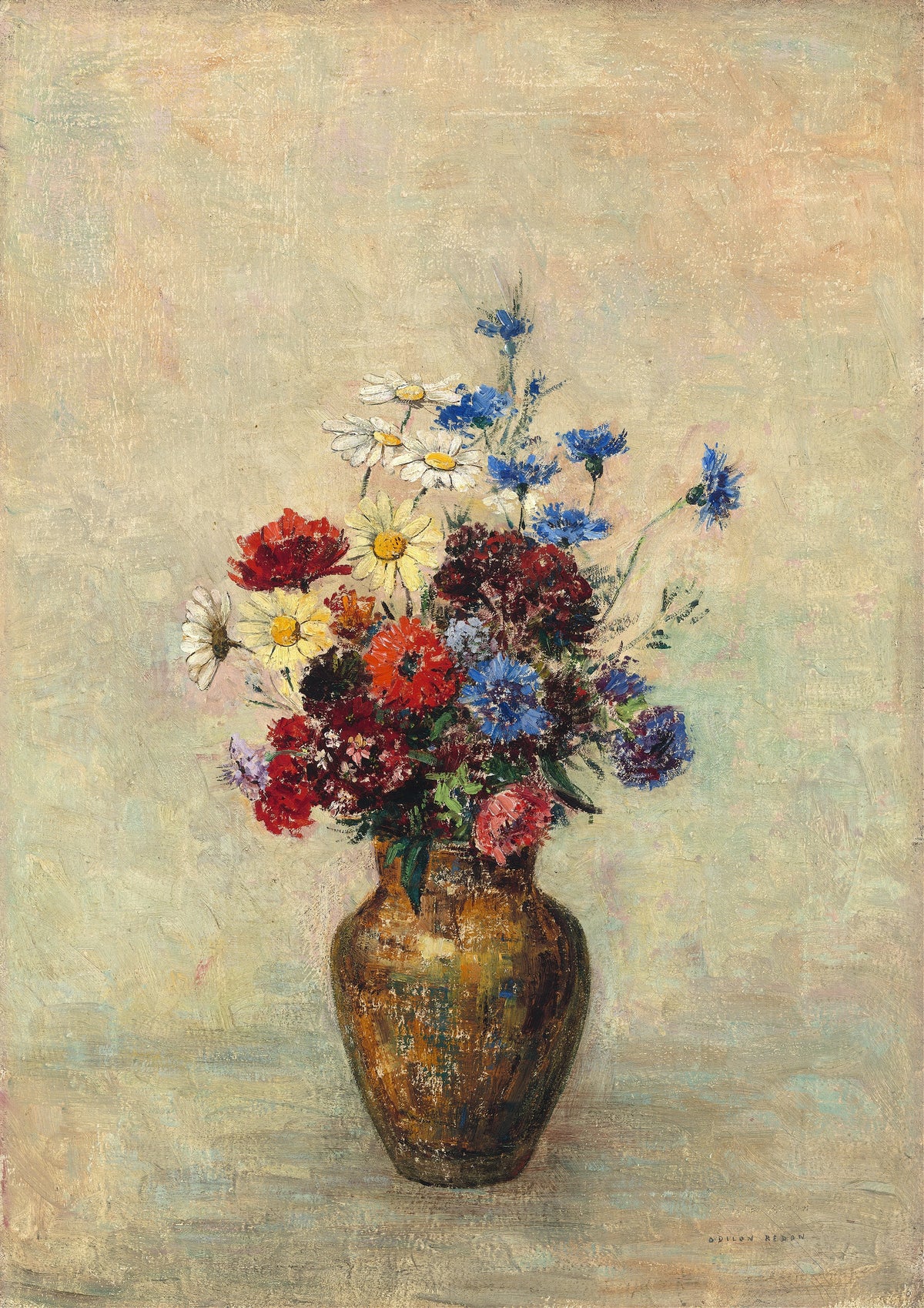 Odilon Redon - Flowers in a Vase (circa 1910)