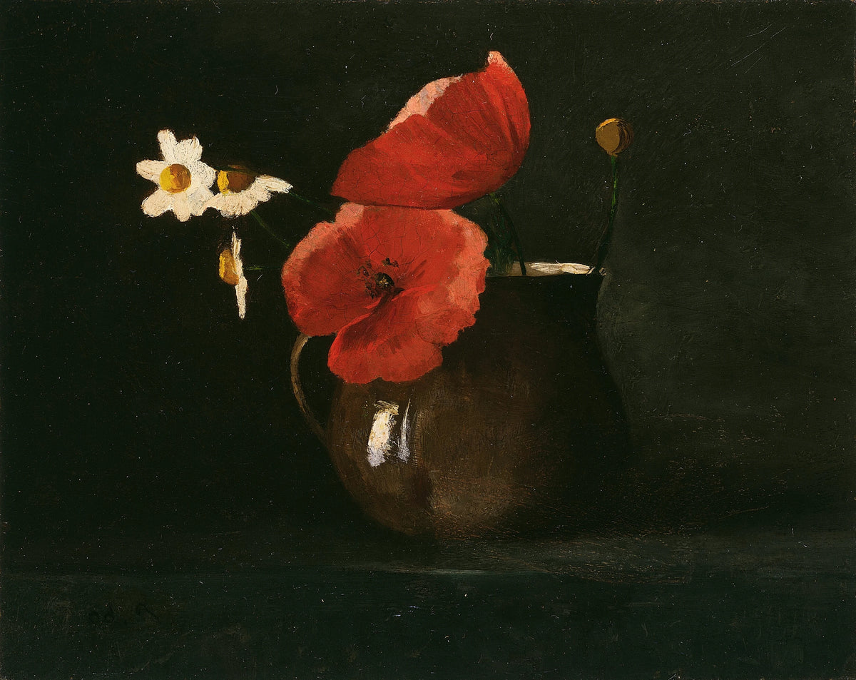 Odilon Redon - Flowers; Poppies and Daisies (circa 1867)