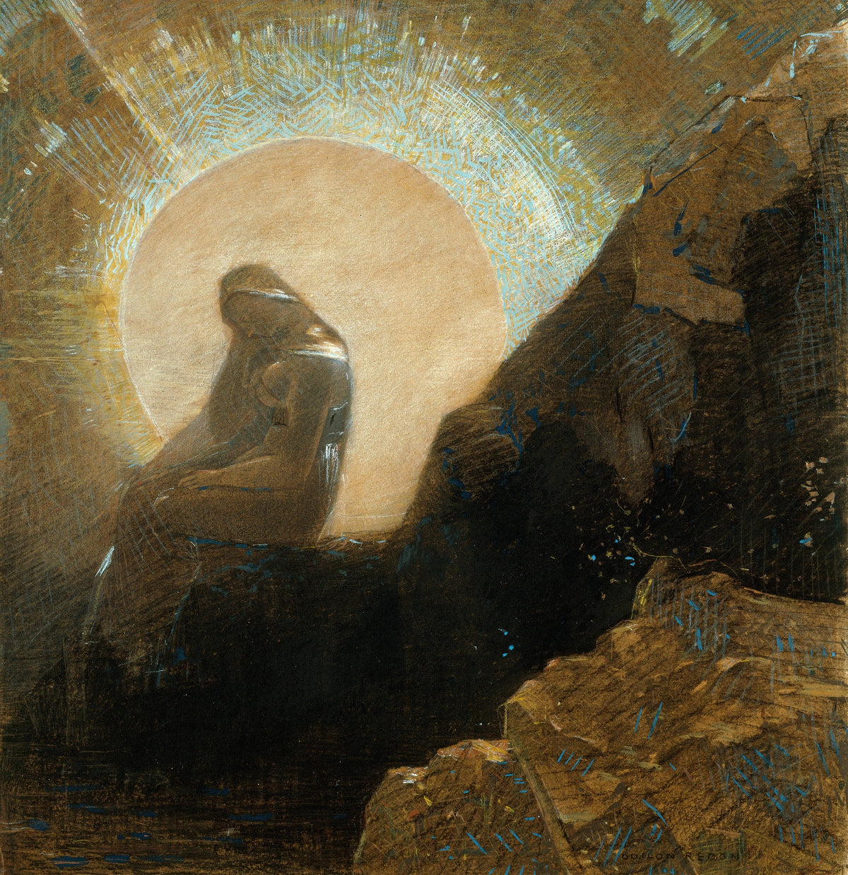 Odilon Redon - Melancholy (1876)