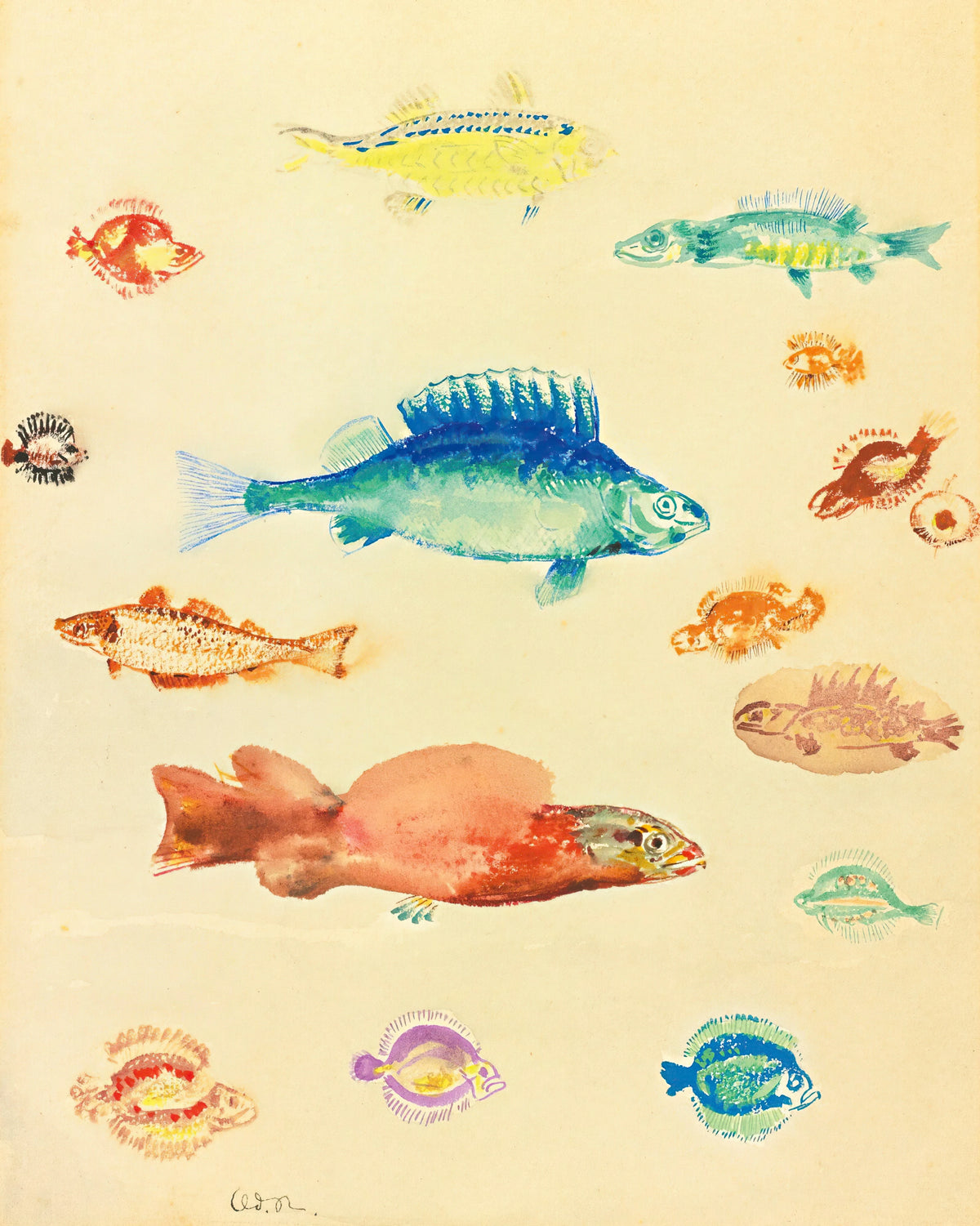 Odilon Redon - Poissons